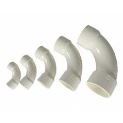 Coude PVC 90° Ø 25 mm arche blanc Raccords PVC / fitting
