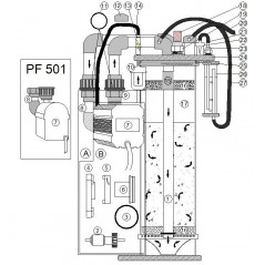 Deltec Adaptateur aspiration pompe pour PF 601 Deltec