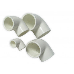 Coude PVC 90° Ø 50mm blanc Raccords PVC / fitting
