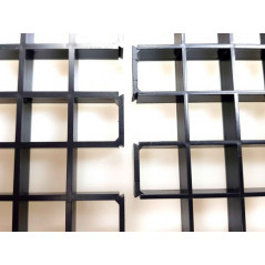 Modular black optical grid 60x30cm