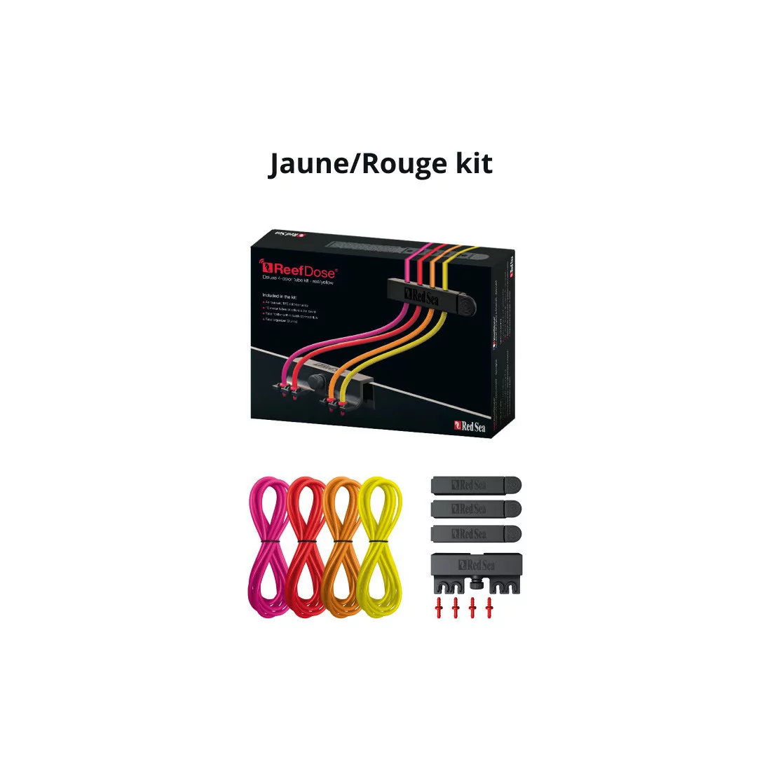 Kit deluxe de tuyaux 4 couleurs (Jaune/Rouge) pour Reefdose