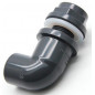 Elbow PVC Bulk head // tank fitting Ø 25mm grey