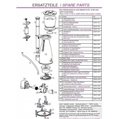 Nyos Joint du tube de contrôle de niveau d'eau Nyos Quantum 220 Nyos