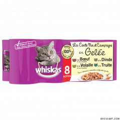Whiskas Sea and countryside menu in jelly - adult cat 4 varieties 8 x 390g Cat food