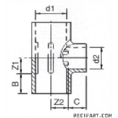 PVC pressure T reducer fitting