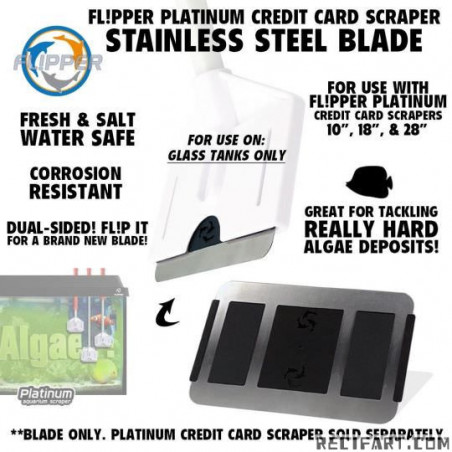 Flipper Platinum Scraper - Lame de rechange en acier inoxydable