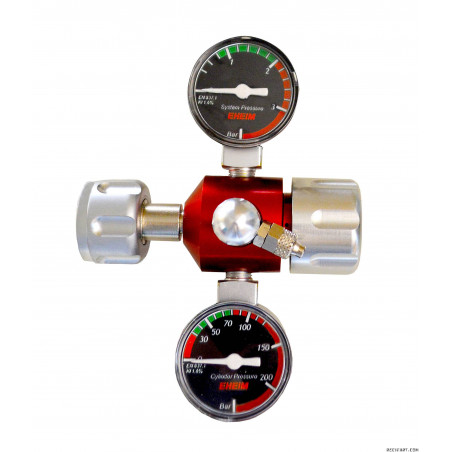 EHEIM CO2 pressure reducer with pressure gauges