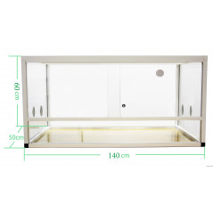 Reptiles Planet Terrarium aluminium Elegance 140x50x60 White Terrarium