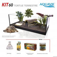 Aquavie KIT TORTUE 60 fitted with JBL Terrarium