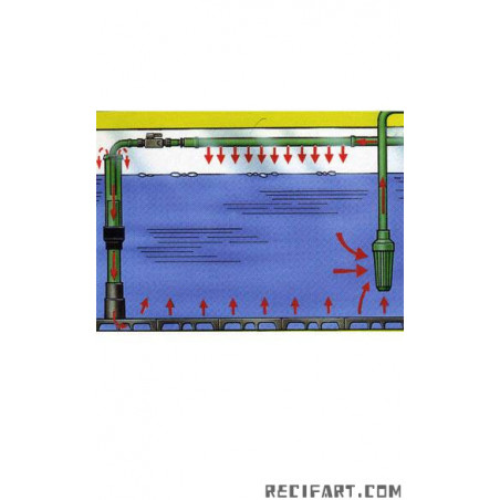 Eheim Bottom eririgator (discharge principle) r principle Internal filter