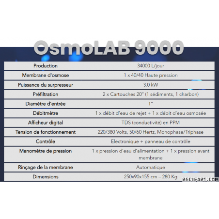 Aquavie OsmoLAB 9000 Professionnels & industriels