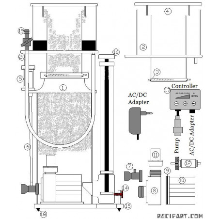Deltec Pied silicone pour écumeur Deltec SCXXXX (2000ix)(3000ix)(6000i)(...) Deltec