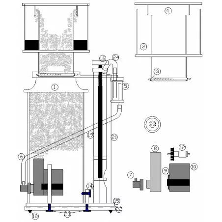 Deltec Suction tube safety overflow for Deltec skimmers Deltec