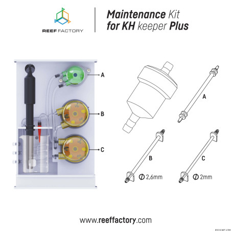 Reef Factory Kit de maintenance pour KH Keeper Plus Test de l'eau
