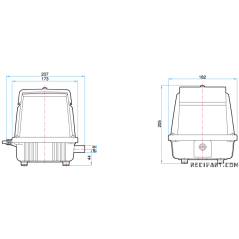 Nitto Kohki Pompe à air MEDO LA-28B - 1.6 m3/h Pompe à air