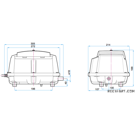 Pompe à air MEDO LA-60E - 3.6 m3/h