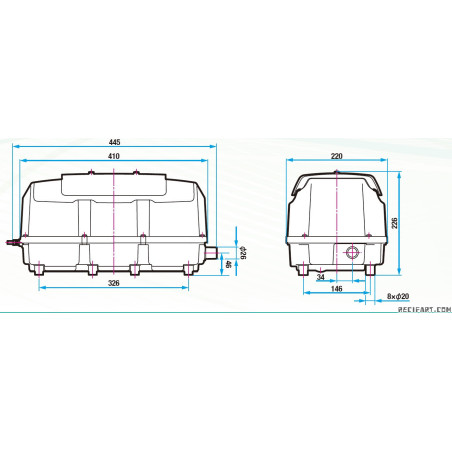 Pompe à air MEDO LA-200F - 12m3/h