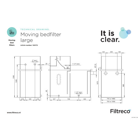 Moving bed brede filter