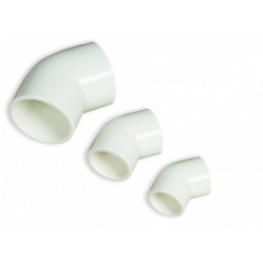 Coude PVC 45° Ø 25mm blanc Raccords PVC / fitting